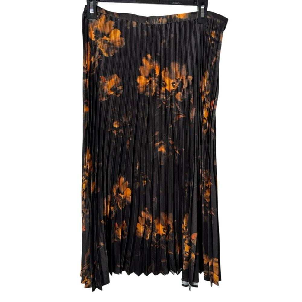 NWT $100 Banana Republic 8 Pleated Dark Floral MIDI Skirt Twee Career Old Money - Picture 4 of 8